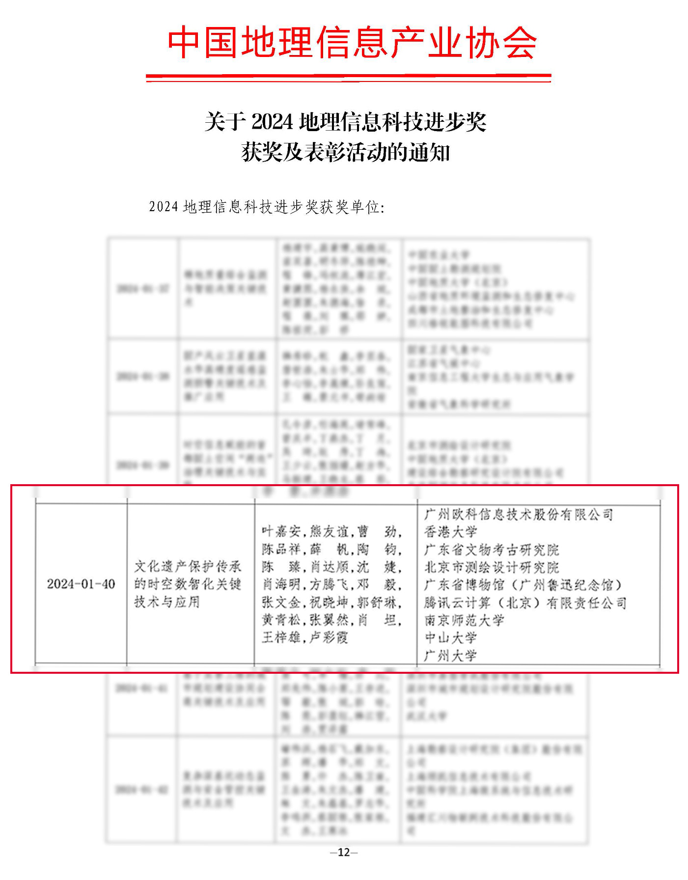广州欧科领衔再获2024地理信息科技进步奖一等奖，全域土地综合整治2